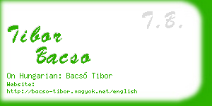tibor bacso business card